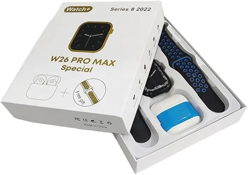 W26 Pro Max Smart Watch with Bluetooth Earphones Microphone Series 8