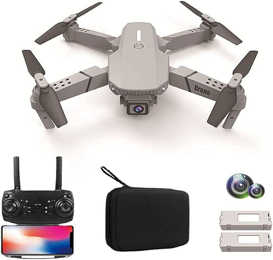 4K HD Drone, Quadcopter with Adult Camera, Brushless Motor, Automatic Return Function Grey